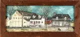 farm scene by Dolores Hackenberger, oil on canvas, sold Sep 2013