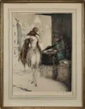 Untitled by Louis Icart, color lithograph, sold Sep 2013
