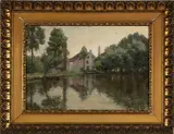 landscape by Louis Van den Eynde, oil on canvas, sold Sep 2013