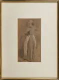 study of a woman by Edward Stott, charcoal, sold Jun 2013