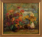 still life by Lillian J. Whish, oil on canvas, sold Jun 2013