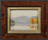 landscape by Henry Hammond Ahl, oil on board, sold Jun 2013