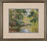landscapes by Albert Van Nesse Greene, pastel, sold Jun 2013