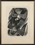 Untitled by Fritz Eichenberg, lithograph, sold Jun 2013