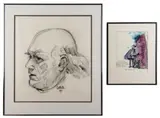 head sketch by Thomas Bostelle, charcoal, sold Jun 2013