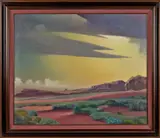 landscape by Raymond J. Eastwood, oil on canvas, sold Jun 2013