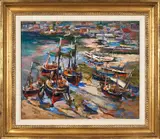 of St. Ives Harbor by Mildred Turner Copperman, oil on canvas, sold Jun 2013