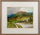 landscape by John B. Lear Jr., watercolor, sold Jun 2013