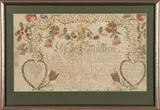 taufschein for Elizabeth Mullern by Daniel Schumacher, 1775, watercolor and ink on paper, sold Apr 2013