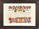vorschrift for Sara Ditzler by Heinrich Engelhard, 1827, watercolor and ink on paper, sold Apr 2013