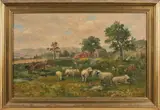 landscape by George F. Higgins, oil on canvas, sold Apr 2013