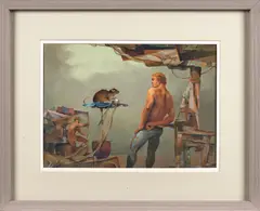 Untitled by John B. Lear Jr., oil on board, sold Apr 2013