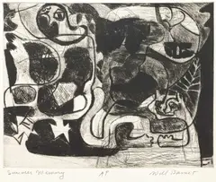 Summer Memory by Will Barnet, 1947, etching, sold Sep 2024