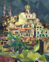 Untitled (Taxco) by Albert Bela Bauer, oil on canvas, sold Oct 2024