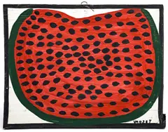 Watermelon by Mose Tolliver, oil on panel, sold Oct 2024