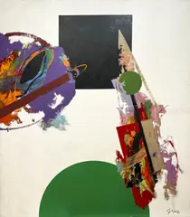 UFO #18 by Sidney Gross, oil on canvas, sold Oct 2024
