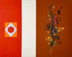 Bardo Triptych by Sidney Gross, 1969, oil on canvas, sold Oct 2024