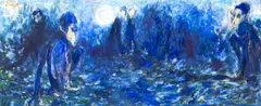 Moon Over Miami by Joe Eula, 2001, oil on canvas, sold Oct 2024