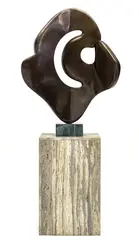 Archer by Joseph McDonnell, 1985, bronze on marble base, sold Nov 2024