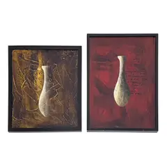 Ceniza en el Cristalino / Sin Título (2 Works) by Guillermo Conte, 1991, mixed media on canvas, sold Nov 2024