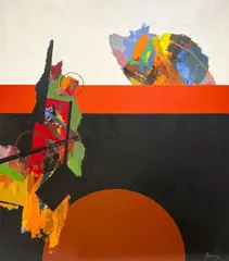 Untitled by Sidney Gross, oil on canvas, sold Nov 2024