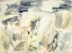 Gathering Storm by Michael Loew, 1956, watercolor on paper, sold Nov 2024