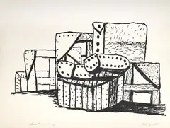 Studio Forms by Philip Guston, 1980, lithograph, sold Nov 2024