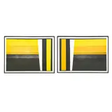 Mahgreb VIII (Diptych) by Ruth Eckstein, serigraph and collage, sold Nov 2024