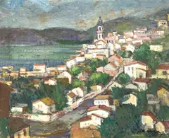 Untitled (Landscape) by Albert Bela Bauer, oil on canvas, sold Nov 2024
