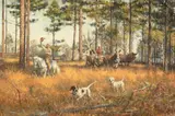 The Quail Wagon by Robert Kennedy Abbett, 1985, oil on board, sold Nov 2024