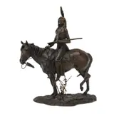 Plains Indian Looking by Ernest Berke, 1975, bronze, sold Nov 2024