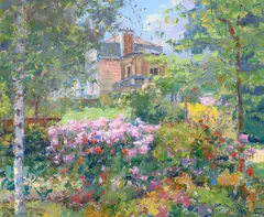 Couleur de printemps by Pierre Bittar, oil on canvas, sold Nov 2024