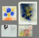 ET GEORGES HUGNET (1906-1974) Nappe, Composition au soleil by André Beaudin, Aquarelle et pastel sur papier Arches, sold Mar 2016