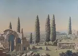 Villa Adriana by André Iacovlevitch Beloborodoff, Gouache, sold Dec 2015