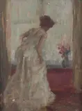 Le rideau de zéphir by Henri Thomas, Panneau, dédicacé et signé en bas à droite à Monsieur Herrard / Henri Tho­mas, sold Dec 2015