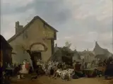 La fête du village by Philibert-Louis Debucourt, Panneau préparé, sold Dec 2015