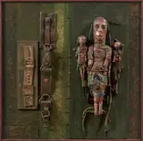 * La petite famille by Louis Pons, 2008, Technique mixte et assemblage sur panneau, sold May 2017