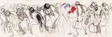 Le Retour des réfugiés by Raymond Moretti, Encre de chine et gouache, sold Apr 2016