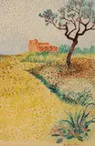Paysage au pin by Émile Ancelet, Aquarelle sur papier, sold Apr 2010