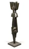 Composition by Roger Desserprit, 1952, Epreuve en bronze à patine brune, sold Apr 2010