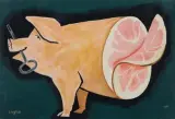 Projet publicitaire by Raymond Savignac, Gouache sur carton, sold Apr 2010