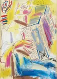 L'accordéoniste by Gen Paul, Pastel sur papier, sold Apr 2010