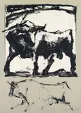 Toros by José Vilató Ruiz, 1953, Lithographie, sold Apr 2010