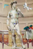 David by Robert Sellem, 1990, Collage sur papier, sold Apr 2010