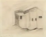 Maison by Marcelle Delphine Cahn, Crayon sur papier, sold Nov 2014