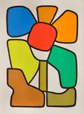 # Fleur, circa 1970 by Emile Lahner, Gouache sur papier, sold Jun 2021