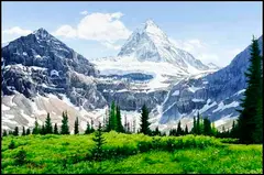Assiniboine Summer by Jean Pilch, 2005, acrylic on canvas, sold Feb 2016