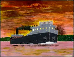 Doan Dykstra by Angus Trudeau, mixed media on board, sold Feb 2016