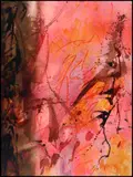 Inscape (4) Red by Donald Jarvis, 1979, watercolour, ink and pastel on paper, sold Jan 2016