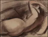 Reclining Figure by Henri Leopold Masson, charcoal and pastel on paper, sold Jan 2016